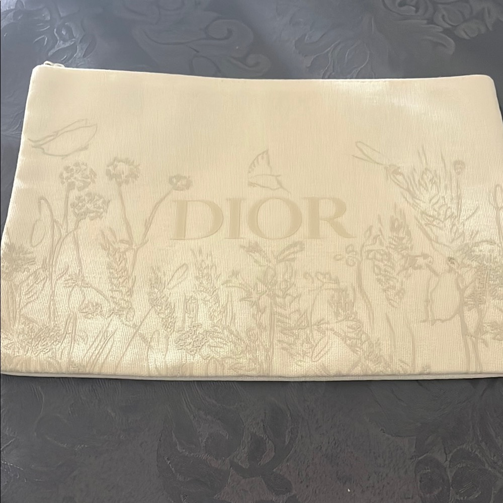 Dior Beige Floral Clutch